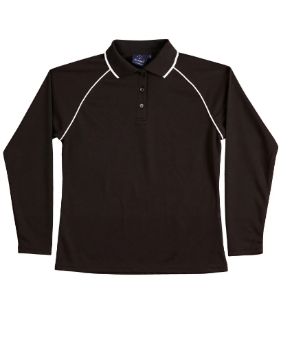 Picture of Winning Spirit, Ladies Cooldry Raglan L/S Polo